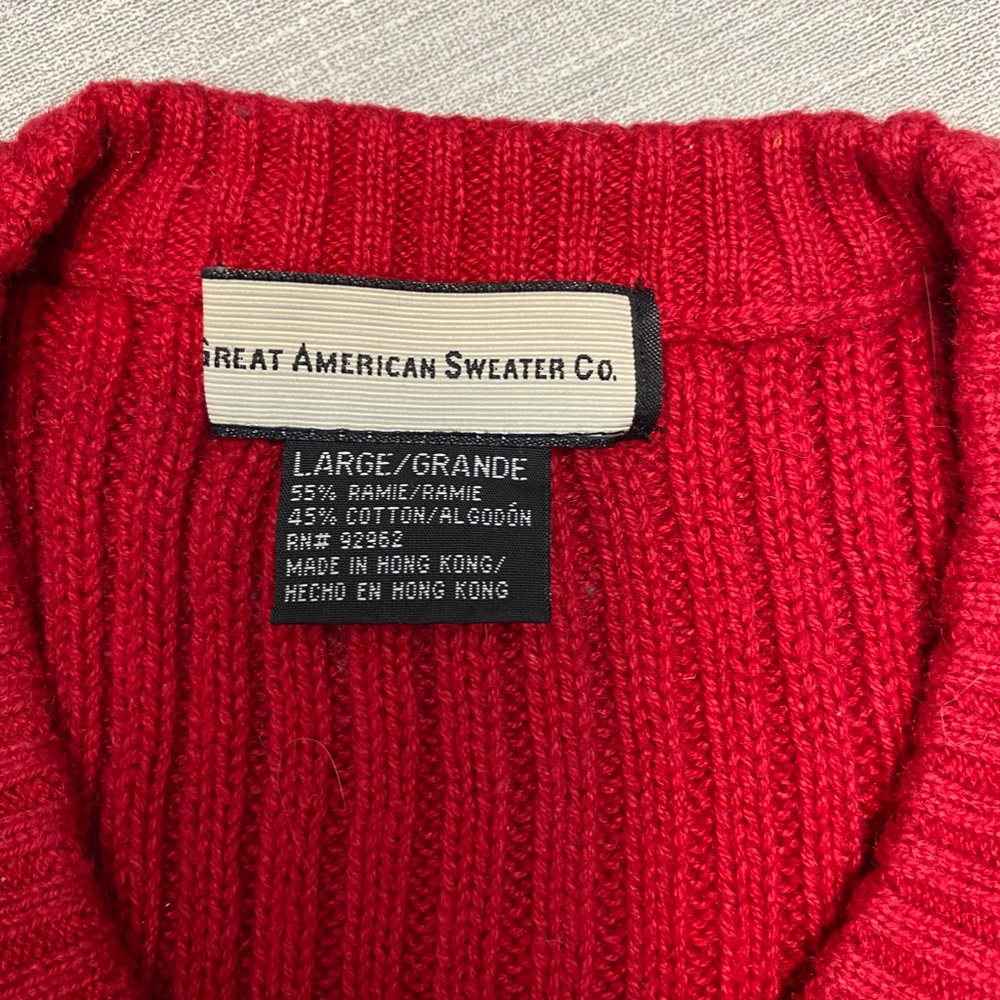 Bright Red Sweater - Picture 3 of 6